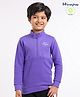 Honeyhap Premium 100% Cotton Full Sleeves Biowashed Sweatshirt Text Designed - Purple