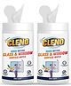 Cleno Quick Drying Glass And Window Surface Wet Wipes (Pack of 2) - 50 Wipes Each