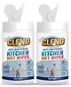 Cleno Anti Bacterial Kitchen Wet Wipes Pack of 2 -  50 Wipes