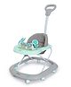 Funride Baby Walker  with Parent Handle Rod  Foldable Activity Walker with Adjustable Height and Parent Handle Rod  - Green Grey
