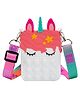 FunBlast Unicorn Pop it Sling Bag with Light - White
