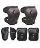 JASPO Secure Hybrid Knee Elbow & Wrist Guard Combo  Large- Black