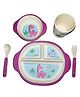 Safe-O-Kid Bamboo Fibre Tableware Set - Pink