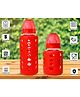 The Little Lookers High Borosilicate Glass Feeding Bottle with soft Flow control & Anti Colic Nipple (Pack of 2)