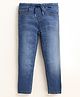 Cherry Crumble By Nitt Hyman Full Length Denim Washed Distressed Jeans - Blue