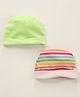 Ben Benny Printed Baby Cap Multicolour Pack of 2 - Diameter 9 cm