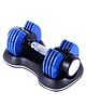 Reach Carbon Adjustable Dumbbells with Pin Lock Technology Space Saver - Blue