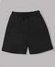 KAVEE 100% Cotton Biowashed Solid Shorts - Black