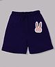 KAVEE 100% Cotton Bunny Placement Printed Shorts - Blue