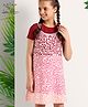 Arias Consciously Sourced Cotton Stretch Printed Dress with Inner Tee -Pink