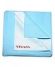 VParents Chubby Cheeks Water Proof Baby Bed Protector Reusable Dry Sheet Medium - Sky Blue