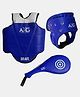 Axg New Goal Taekwondo Equipment Kit Pad Chest Guard & Head Guard - Blue (Small size)