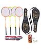 Axg New Goal Persistent Badminton Rackets With Shuttles Net And Covers Badminton Kit - Multicolor