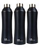 The Better Home 1000 Stainless Steel Water Bottle Black Pack Of 3 - 1 Litre Each