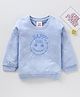 Babyhug Cotton Knit Full Sleeves printed Sweatshirt with EMOJI Graphics- Blue