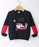 Kookie Kids Cut & Sew Sweatshirt with Embroidery - Navy