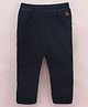 Yellow Apple Fleece and Woolen Full Length Solid Color Lounge Pant - Navy Blue