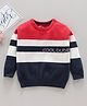 ToffyHouse Full Sleeves Light Winter Wear Sweater Text Print - Red