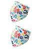 SYGA Triangular Cotton Bibs Adjustable Closure for Infant Toddler Floral Print Pack Of 2 - Multicolor