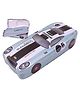 Toyshine Vintage Car Metal Pencil Box, Double Compartment for Kids - Grey