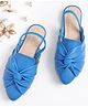 Hola Bonita Party Wear Slip On Belly Shoes  - Blue