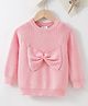Kookie Kids Full Sleeves Pullover Bow Applique - Pink