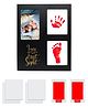 Mold Your Memories Ink Pad with Frame for Baby Hand and Foot Ink Impression 2 Non Touch Ink Pad 4 Imprint Paper - Red