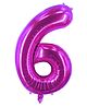 Party Anthem Number 6 Foil Balloon - Pink