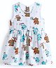 The Boo Boo Club 100% Organic Cotton Muslin Sleeveless Elephant Print Dress - White
