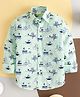 babywish Full Sleeves Vehicle Print Shirt - Sea Green