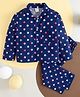 babywish 100% Cotton Full Sleeves All Over Spheres Printed Night Suit - Blue