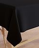 Encasa Homes Cotton Solid 4 to 6 Seater Table Cloth - Jet Black