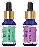 Rey Naturals 100% Natural Lavender and Rosemary Essential Oil Combo - 15 ml Each