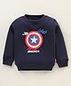 Bodycare Full Sleeves Sweatshirt Captain America Print - Navy
