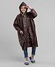 Clownfish Full Sleeves Double Coating Reversible Longcoat Raincoat - Brown