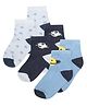 Mi Arcus Pack Of 3 Pair Stars & Rabbit Design Socks - Blue