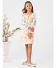 Kate & Oscar Full Sleeves Butterfly Lace Shift Dress - Yellow