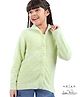 Arias Knit Front Open Sweater With Buttons - Yellow & Green