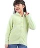 Arias Knit Front Open Sweater With Buttons - Yellow & Green