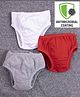COCOON ORGANICS Pack Of 3 Solid Briefs - White Grey & Red