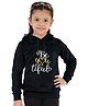 Funkrafts Full Sleeves Text Printed Hooded Sweatshirt - Black