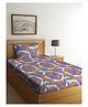 Arrabi Single Bed Cotton Bedsheet and Pillow Cover  Purple