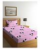 Arrabi Single Bed Cotton Bedsheet & Pillow Cover  Pink