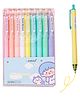 Wishkey Cute Colorful Retractable Gel Ink Pen Set For Kids Unique Shades Drawing Pen Pack of 9 - Multicolor