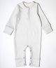 Nino Bambino 100% Cotton Full Sleeves Solid Romper - White