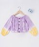 Ed-a-Mamma Cotton Sustainable Full Sleeves Top Tie Dye Pattern - Lilac