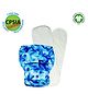 Kindermum- Aqua - Nano AIO Cloth Diaper with 2 organic cloth  inserts- Blue