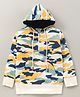 Earth Conscious Full Sleeves Seamless Camouflage Printed Hooded Fleece Sweatshirt - Multi Colour