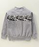 Earth Conscious Full Sleeves Camouflage Band Printed Fleece Sweatshirt - Grey