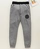 Earth Conscious Brand Name Placement Printed Track Pant - Grey